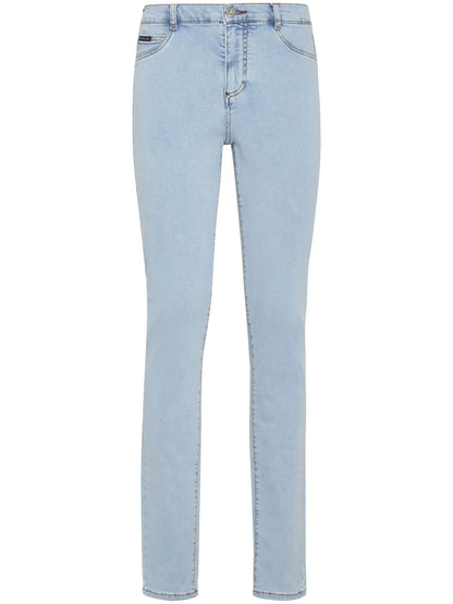 Logo-Plaque Skinny-Cut Jeans