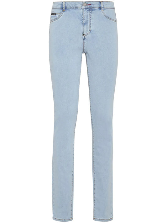 Logo-Plaque Skinny-Cut Jeans