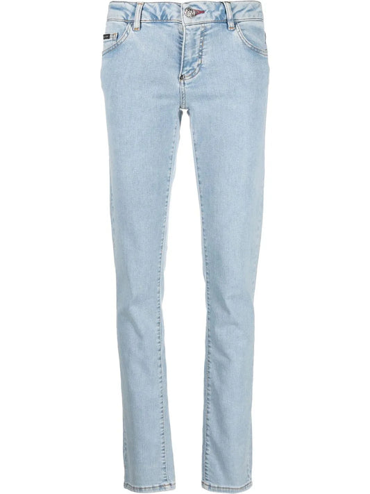 Light-Wash Slim-Cut Jeans