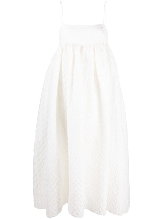 Beth Plissé Empire-Line Dress