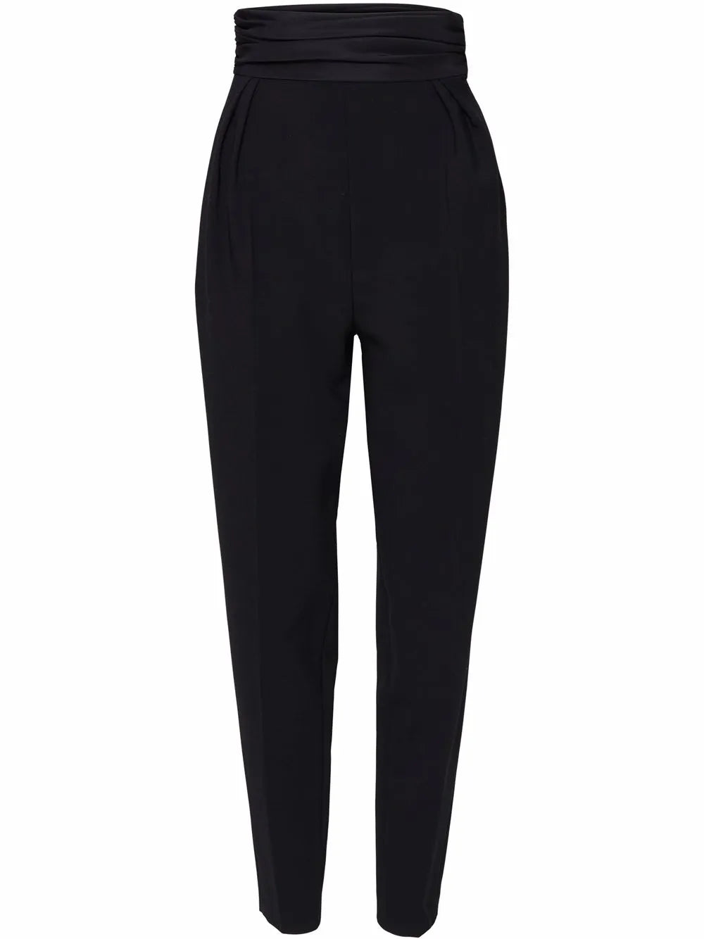 High-Waist Tapered-Leg Trousers