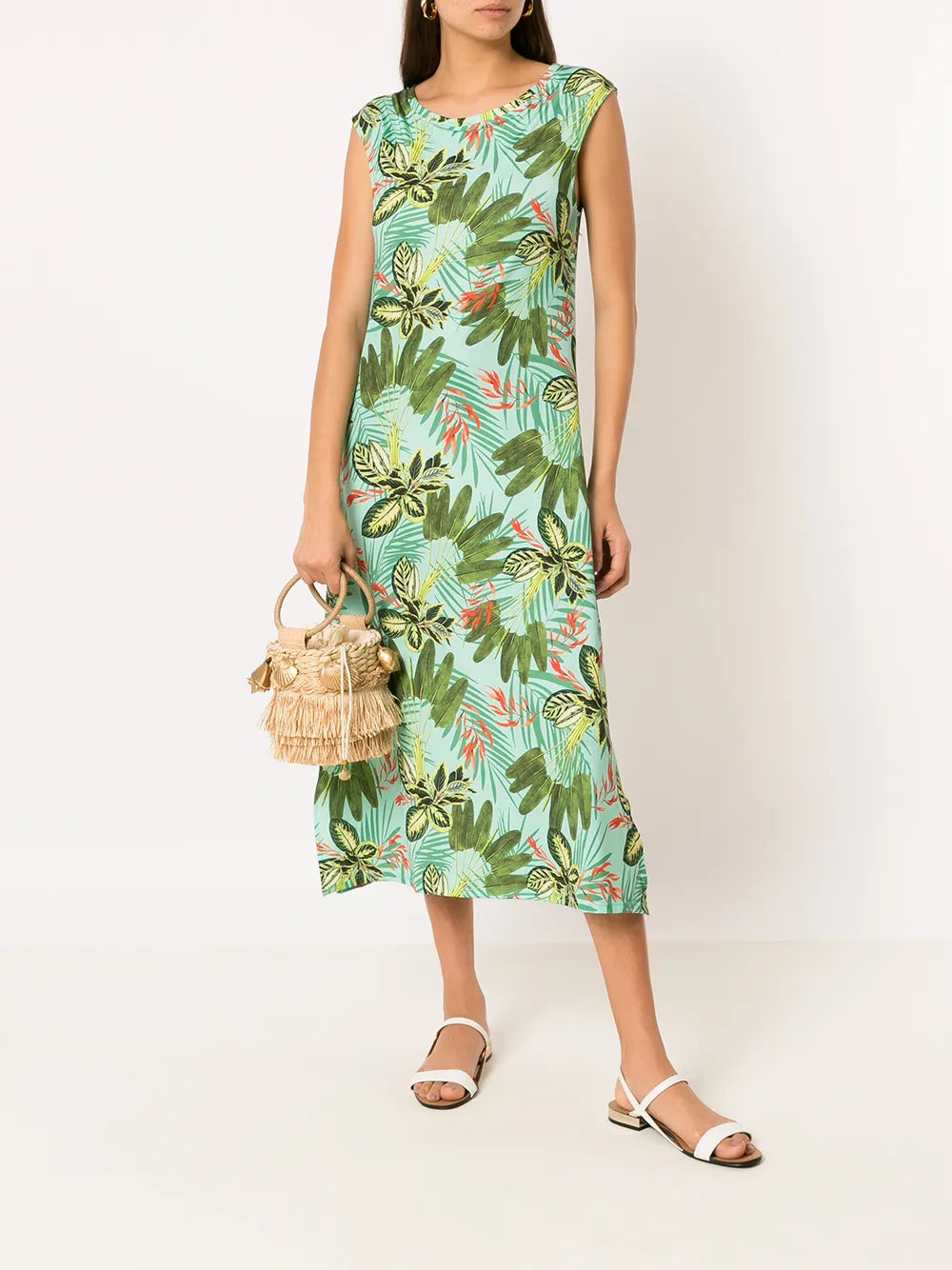 Zababa Tropical Print Dress