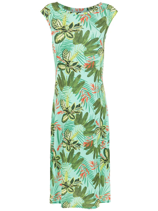 Zababa Tropical Print Dress