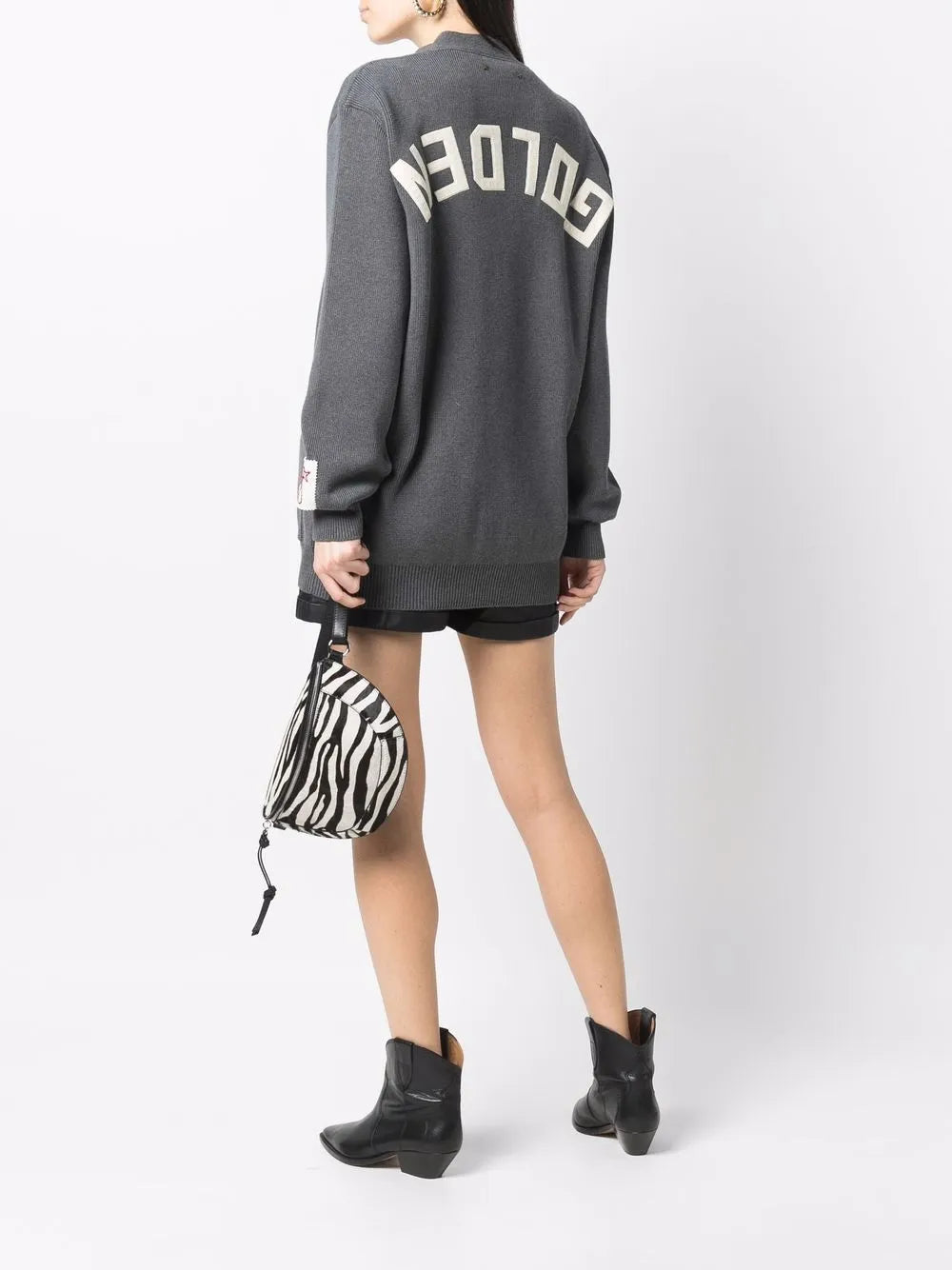 Logo-Print Knitted Cardigan