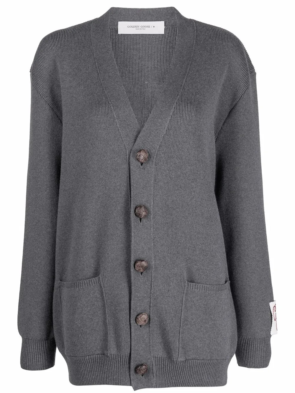 Logo-Print Knitted Cardigan