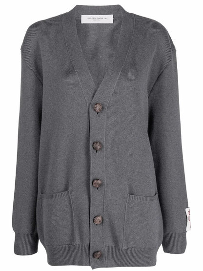 Logo-Print Knitted Cardigan