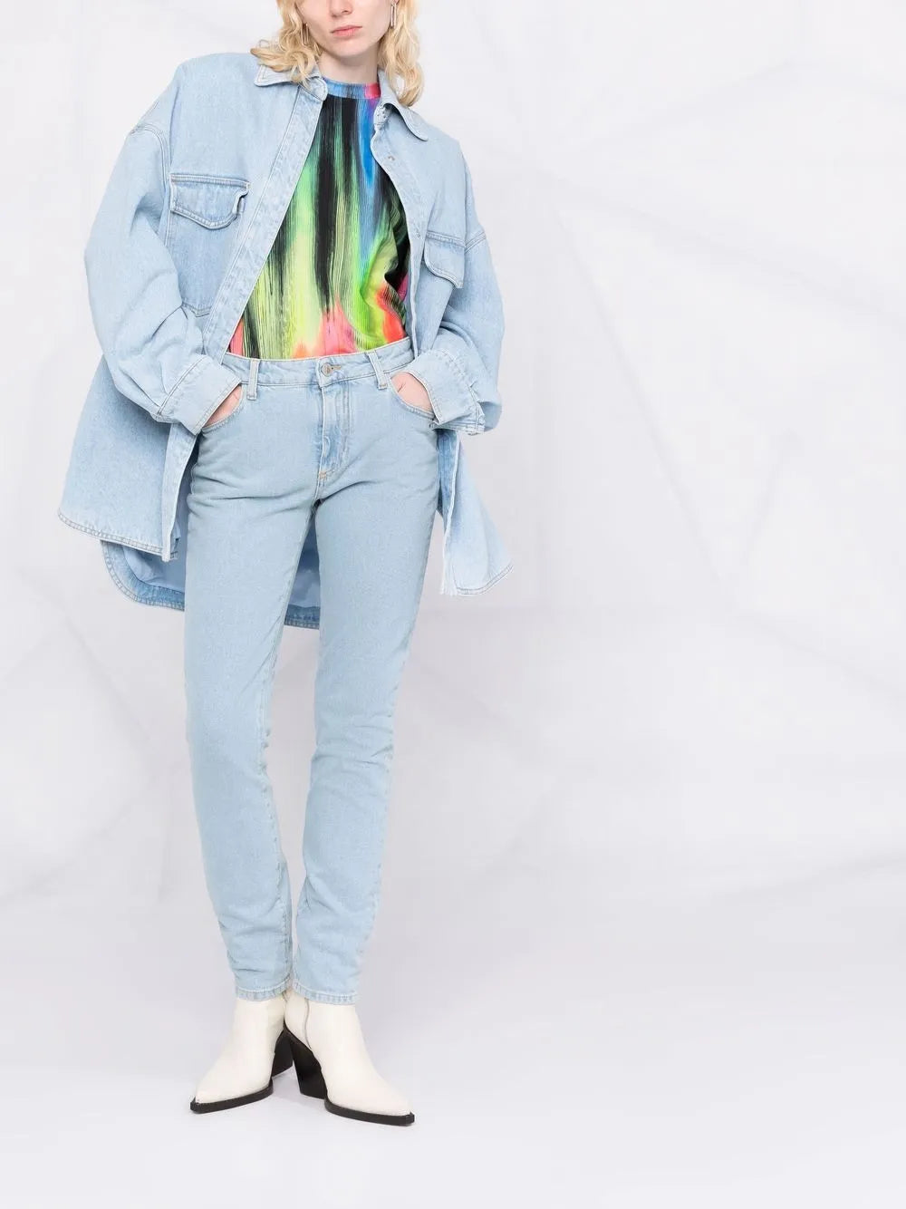 High-Rise Straight-Leg Jeans