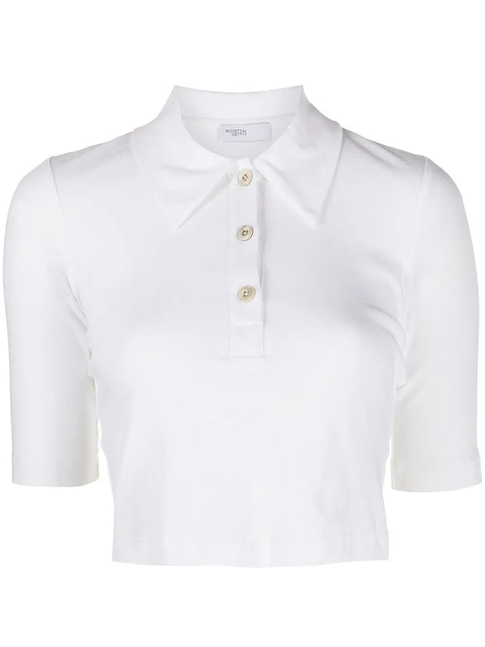 Cropped Shortsleeved Polo Shirt