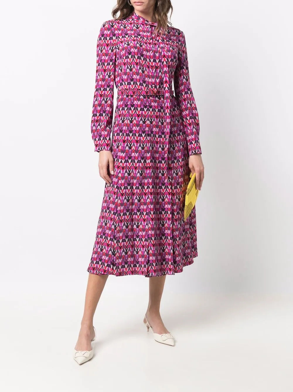 Optical Print Shirtdress