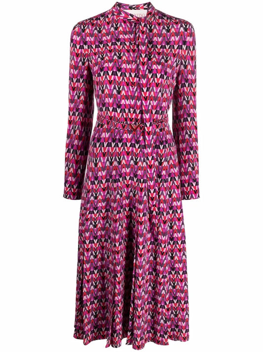 Optical Print Shirtdress