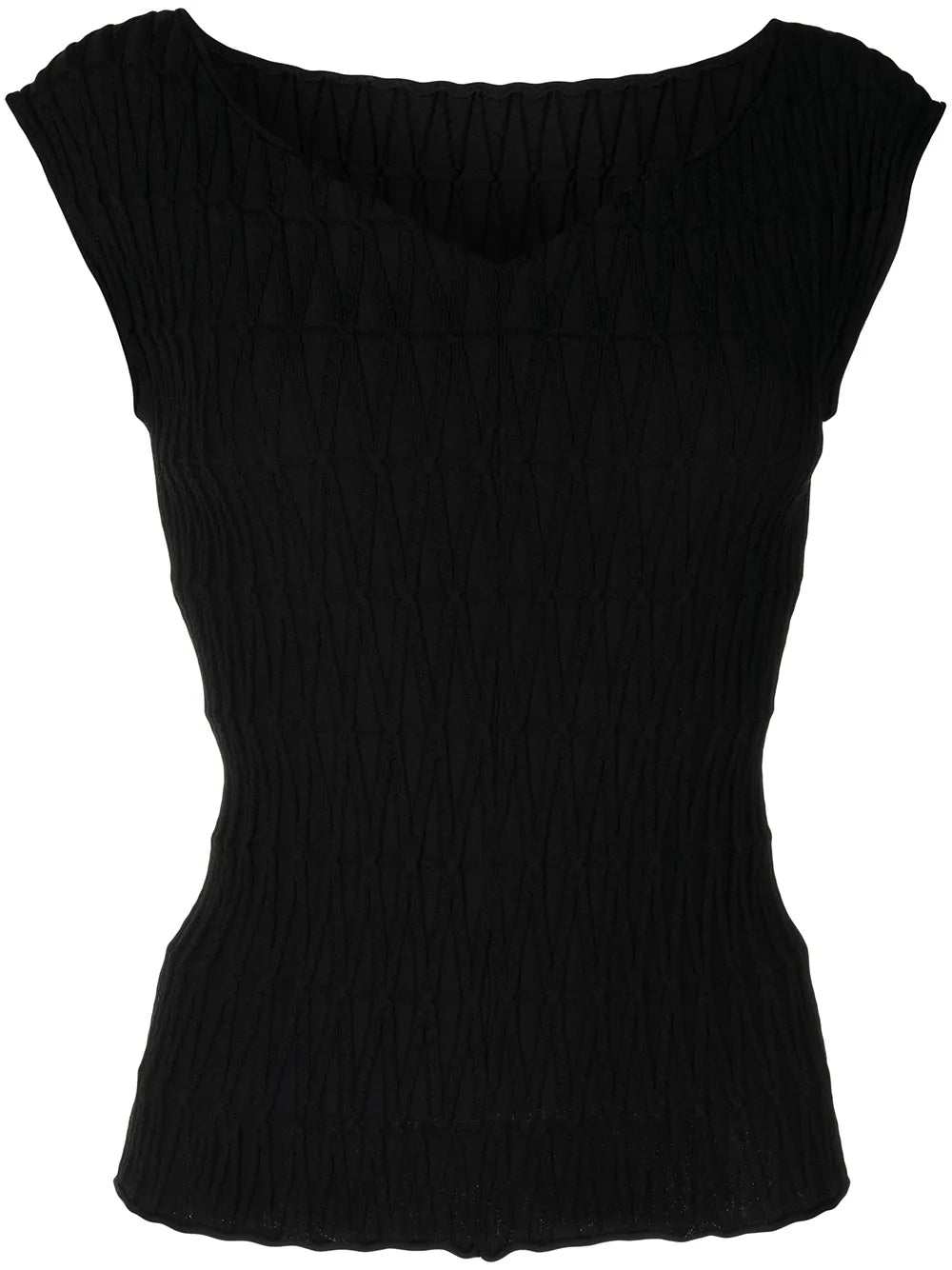 Spiny Short-Sleeved Knitted Top