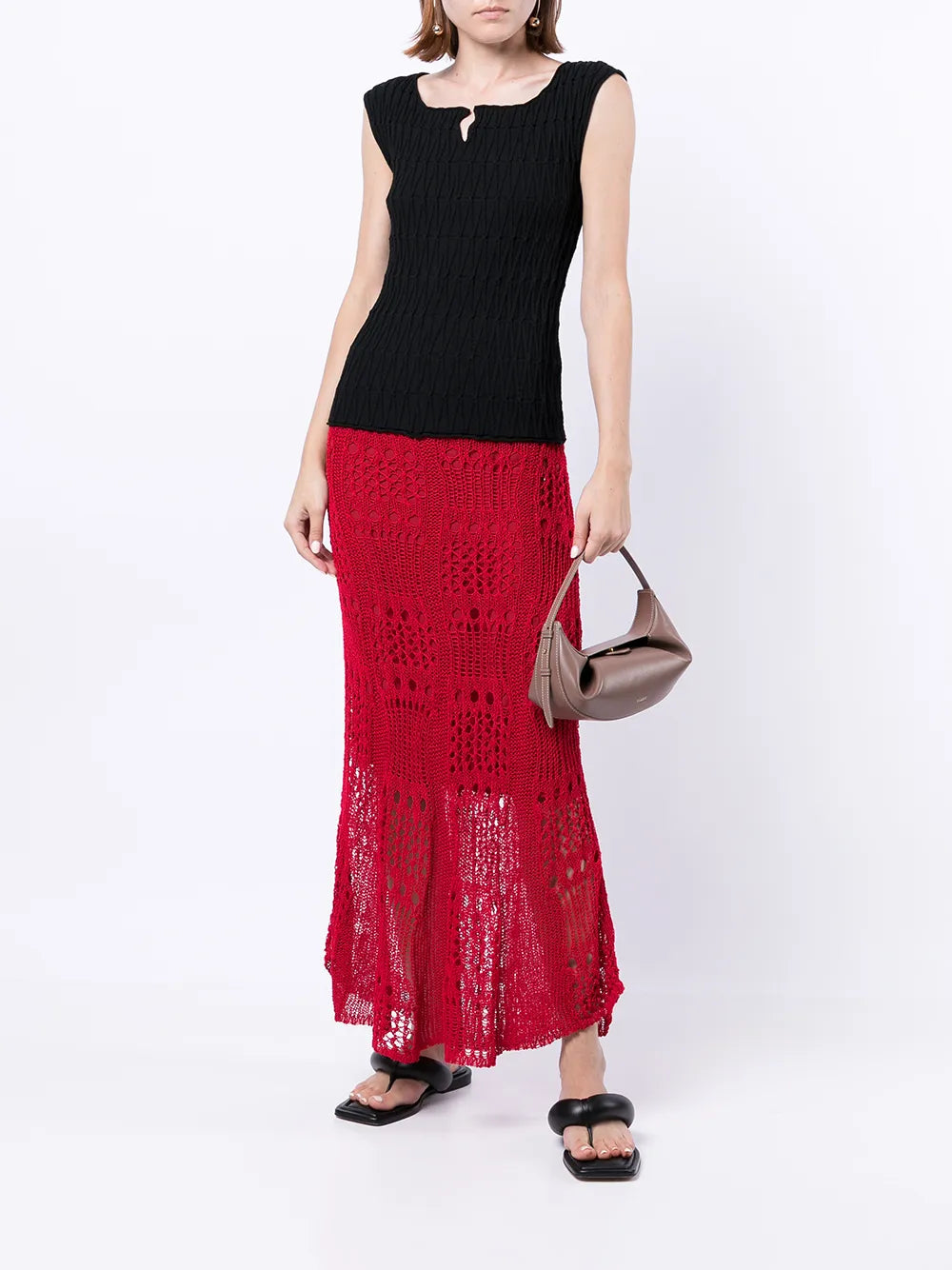 Spiny Short-Sleeved Knitted Top