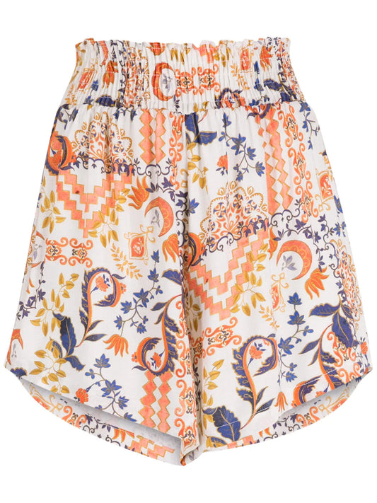Camelia Mix Print Shorts