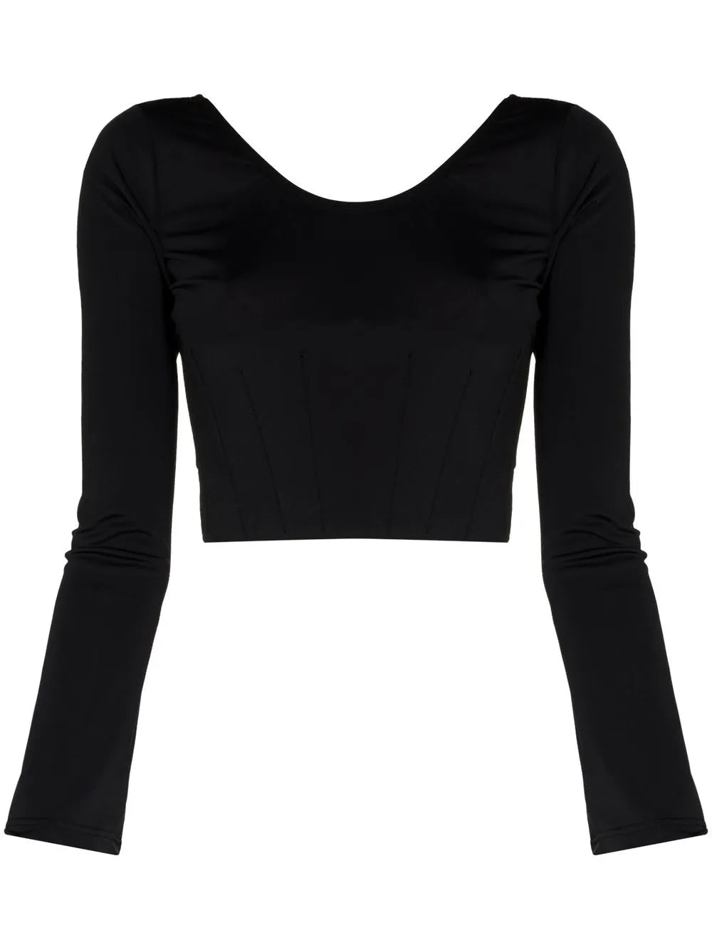 Zip-Up Corset Crop Top
