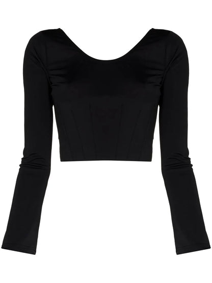 Zip-Up Corset Crop Top