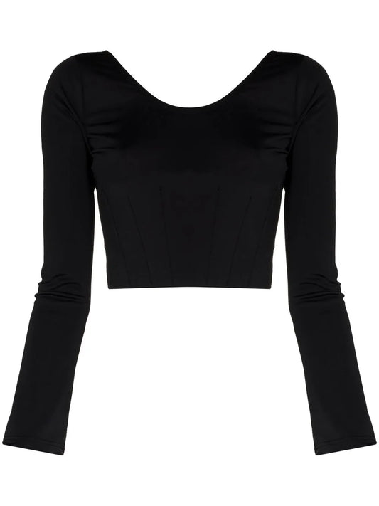 Zip-Up Corset Crop Top