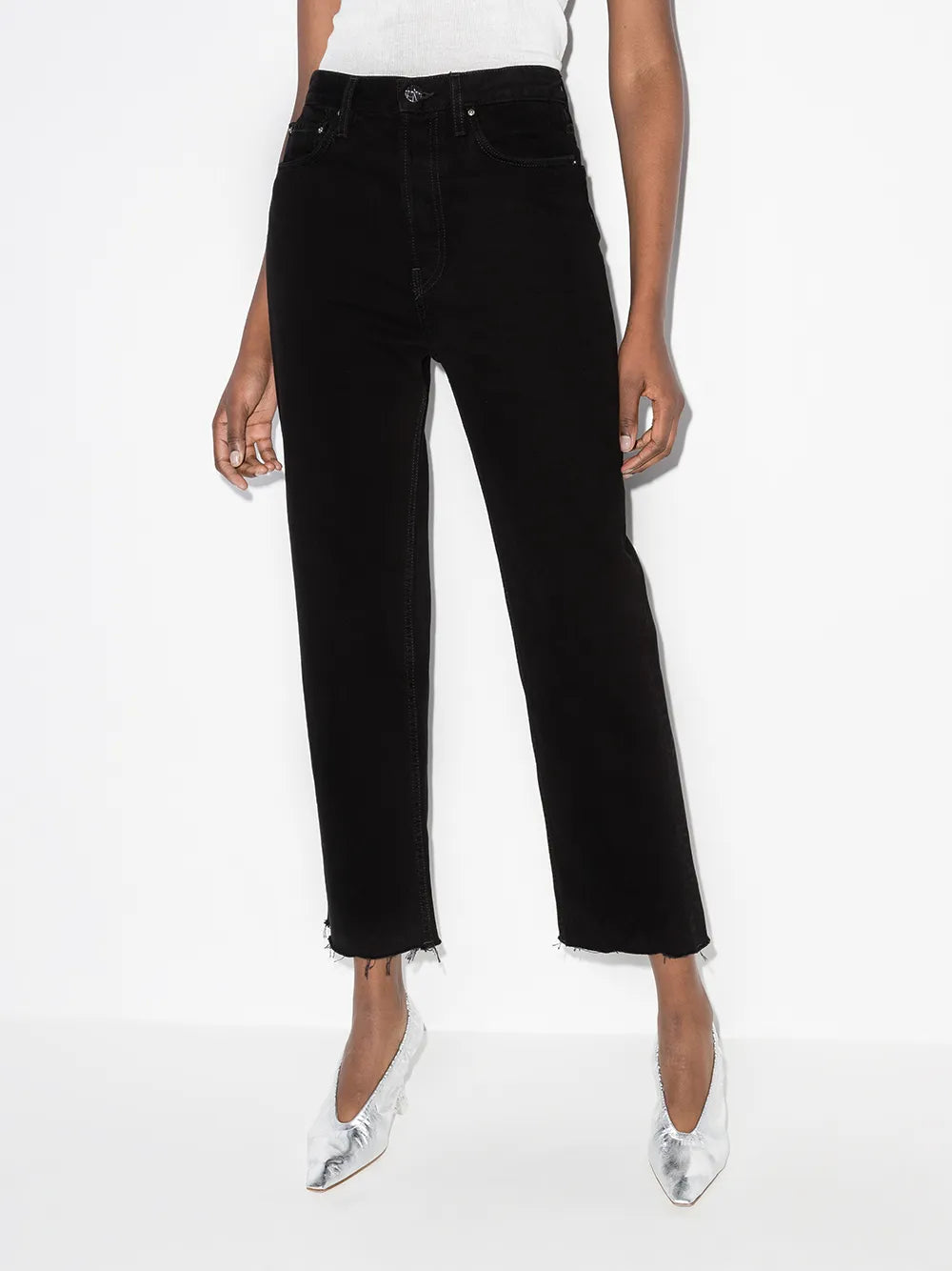 Cropped Straight-Leg Jeans