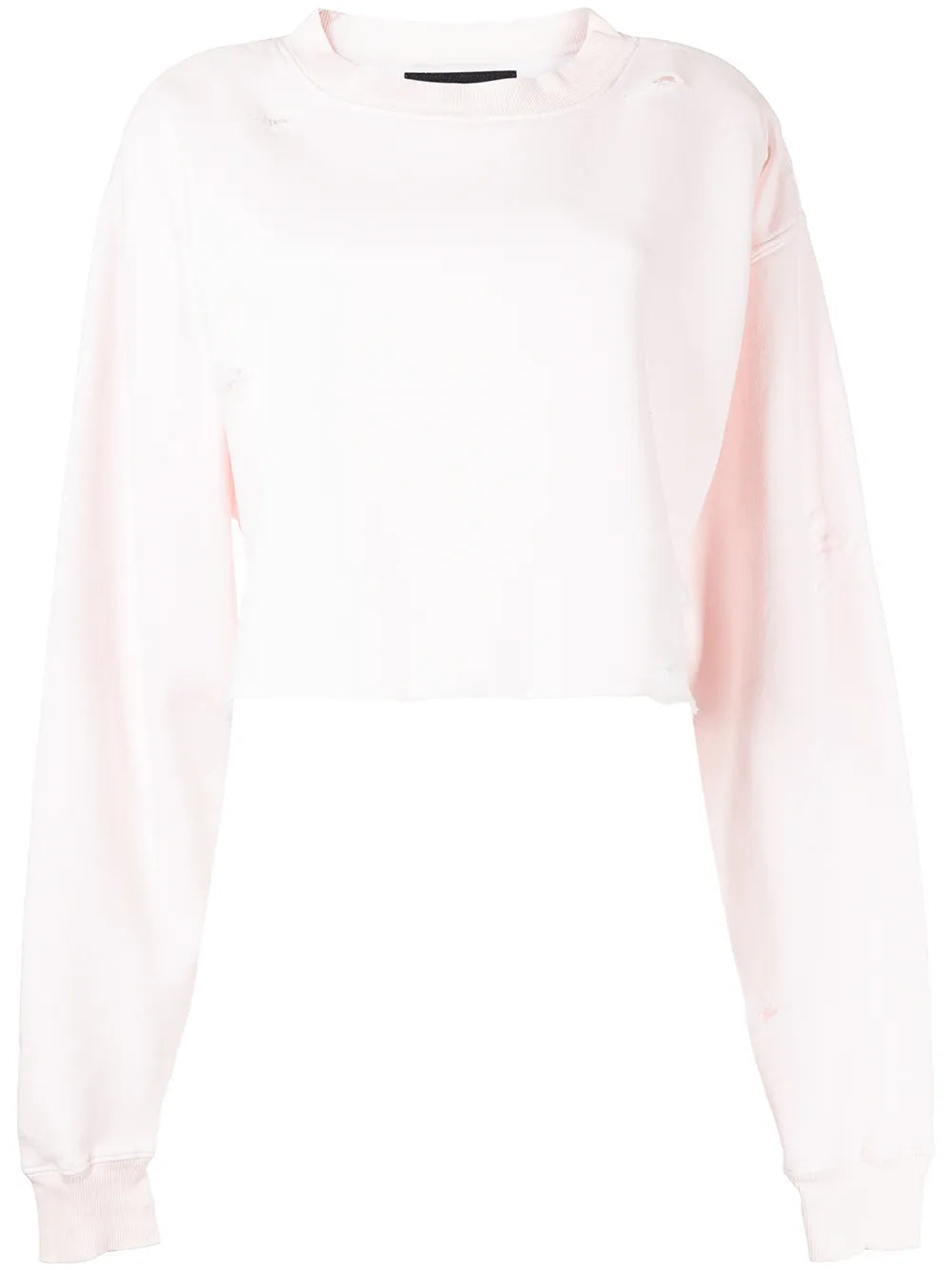 Distressed Cropped Sweatshirt