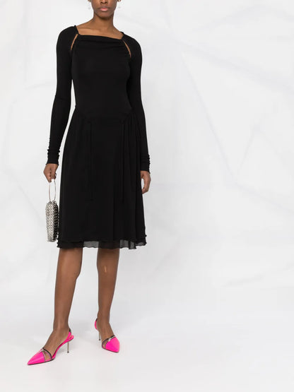Cut-Out Detailed Midi Dress