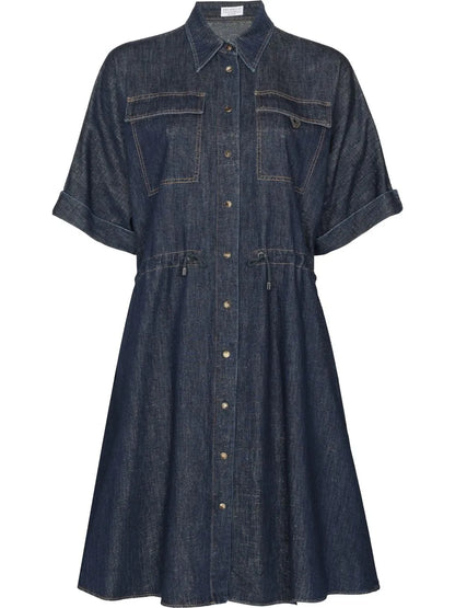 Denim Midi Shirt Dress