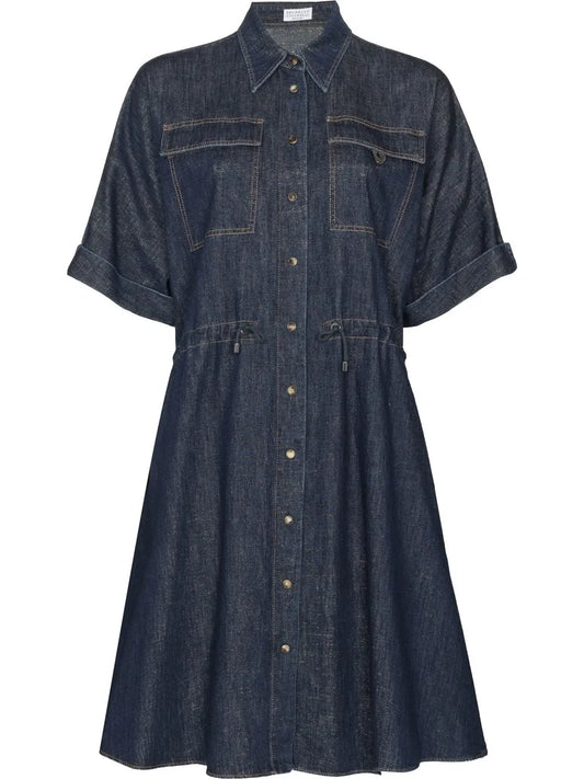 Denim Midi Shirt Dress