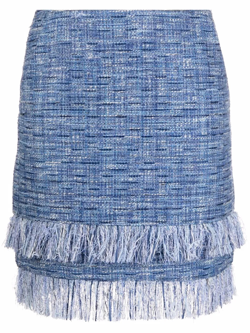 Fringed Bouclé Mini Skirt