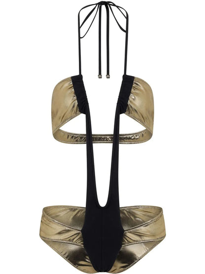 Plunge-Neck Cut-Out Swimsuit