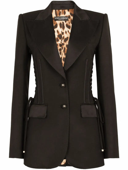 Gabardine Single-Breasted Blazer