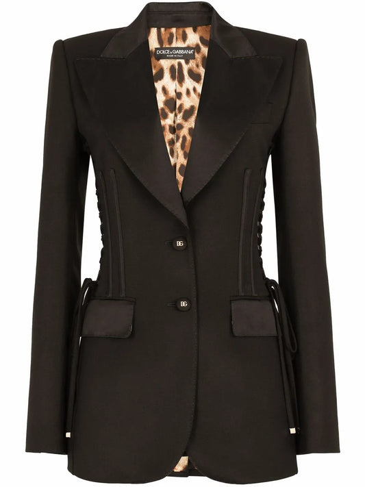 Gabardine Single-Breasted Blazer