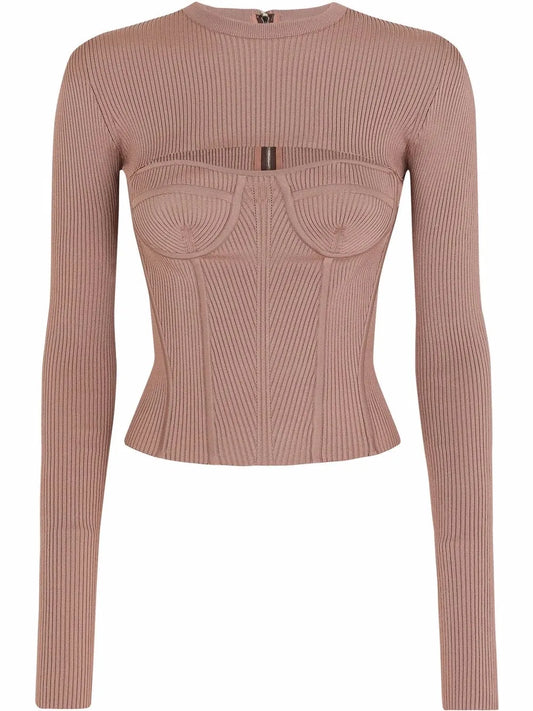 Cut-Out Corset Jumper