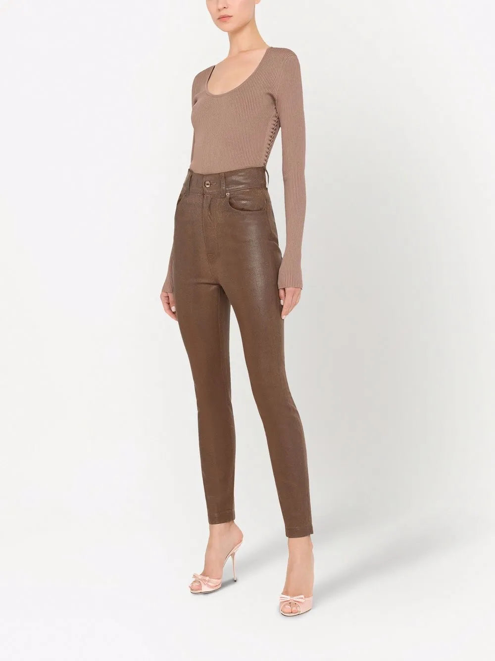 Lace-Up Ribbed Jumper