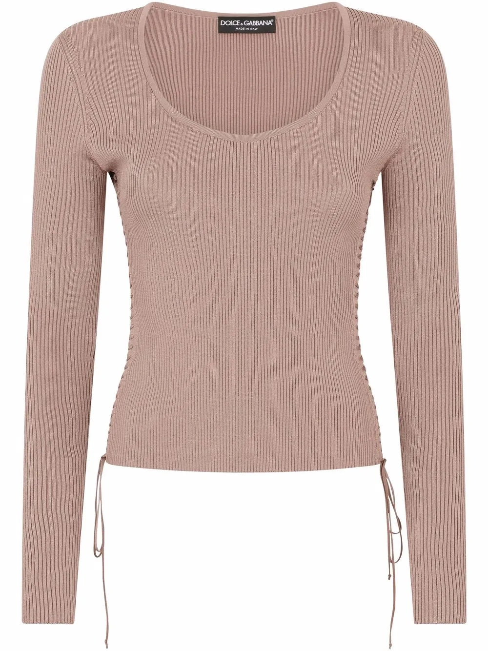 Lace-Up Ribbed Jumper