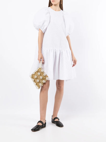 Voluminous Puff Sleeve Mini Dress