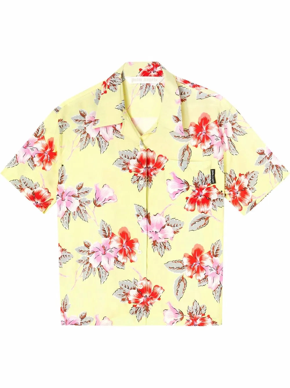 Hibiscus-Print Short Sleeve Shirt