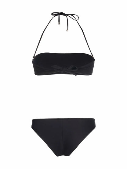 Halterneck Bandeau-Style Bikini Set