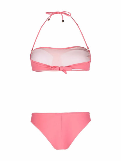 Halterneck Bandeau Bikini Set
