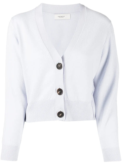Cropped Button-Up Cardigan