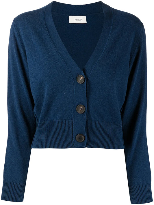 Cropped Button-Up Cardigan