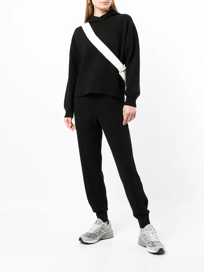 V-Neck Hooded Top