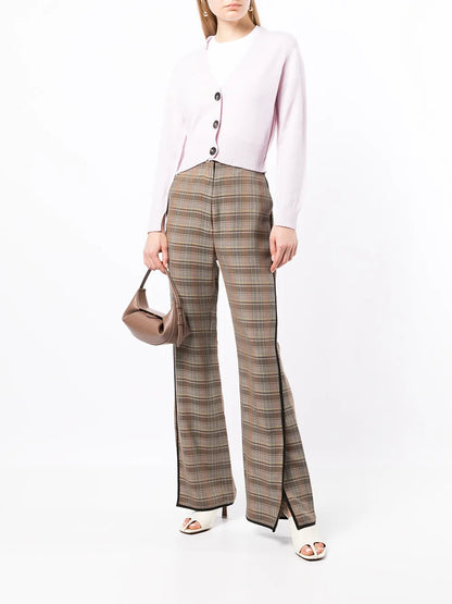 V-Neck Cropped Cashmere Cardigan