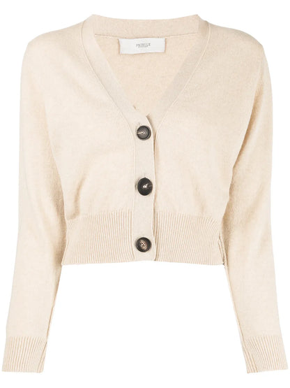 Cropped Button-Up Cardigan