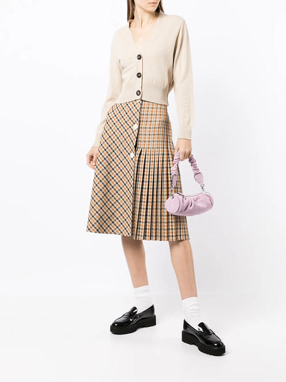Cropped Button-Up Cardigan