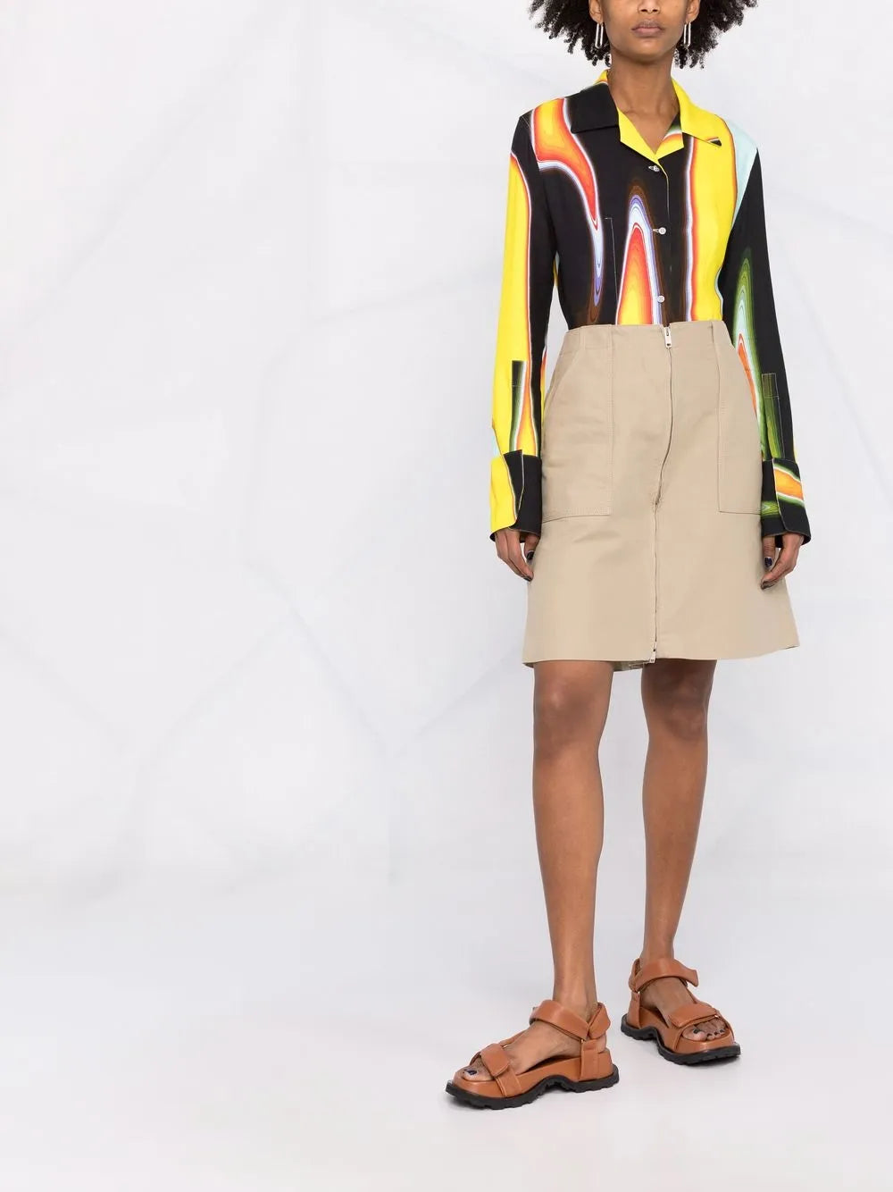 Worker High-Waisted Skirt