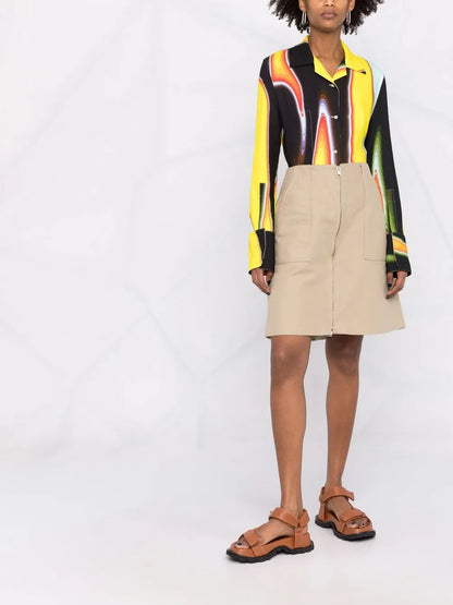 Worker High-Waisted Skirt