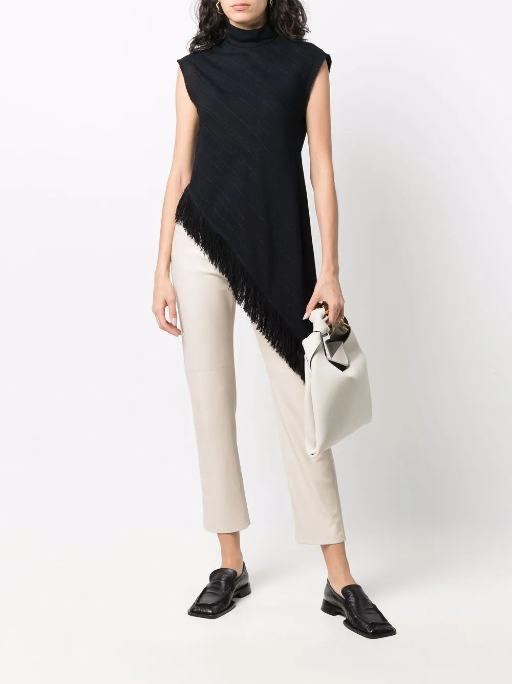 Textured Fringed Asymmetric Top