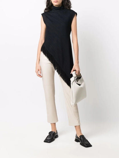 Textured Fringed Asymmetric Top