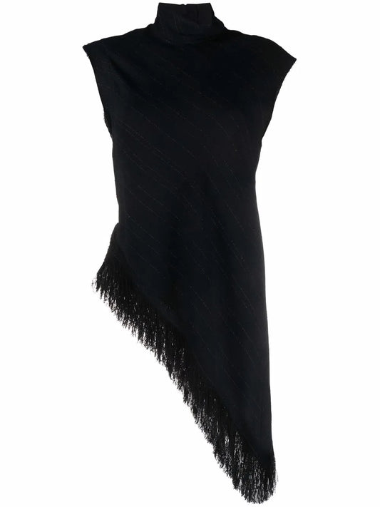 Textured Fringed Asymmetric Top