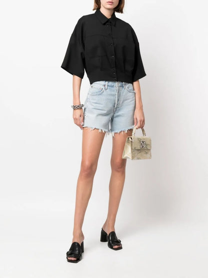 Cropped Cotton Shirt