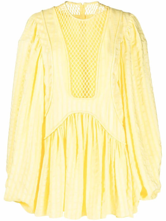 Mesh-Panel Shift Dress
