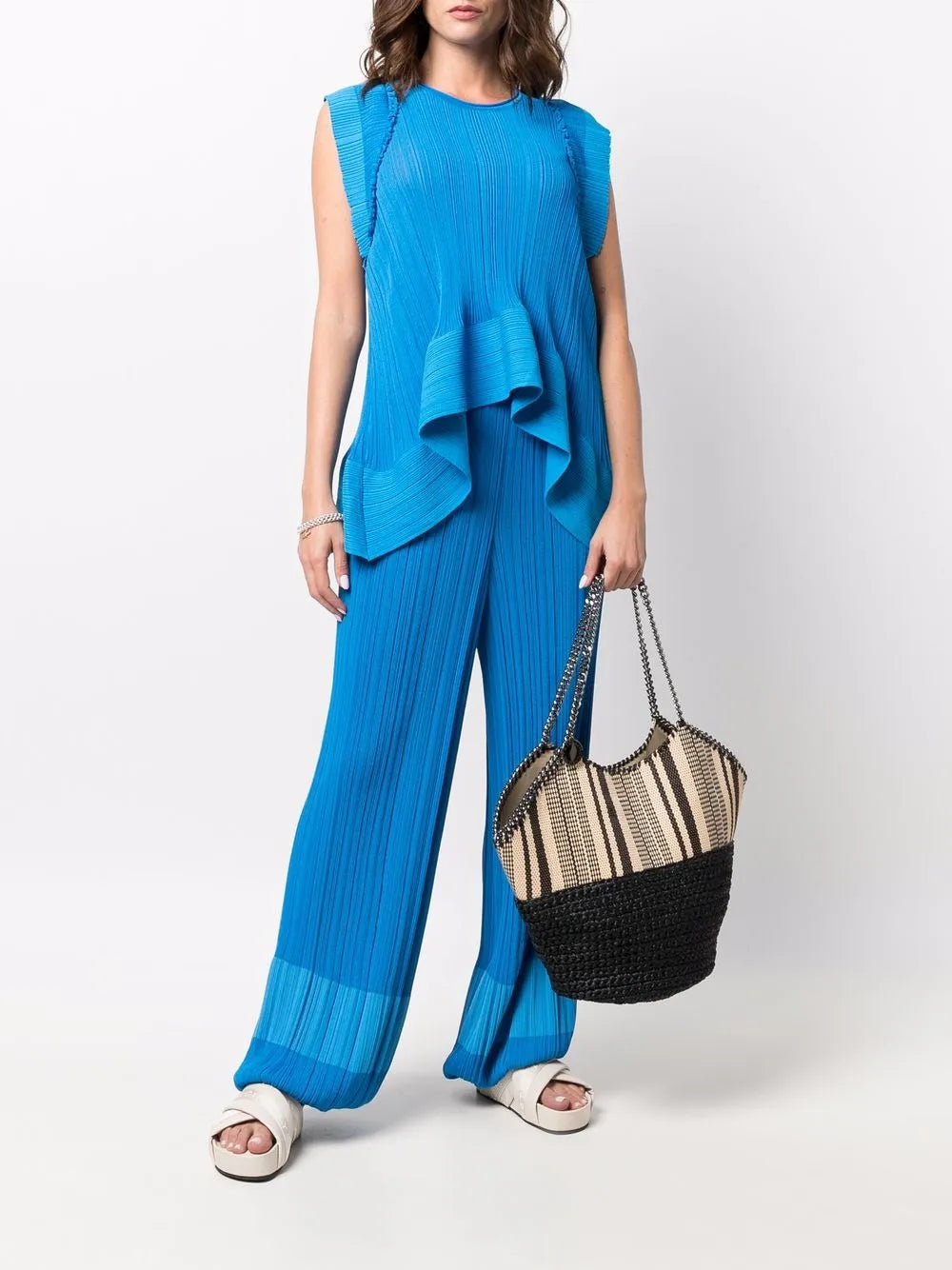 Two-Tone Fine-Ribbed Top